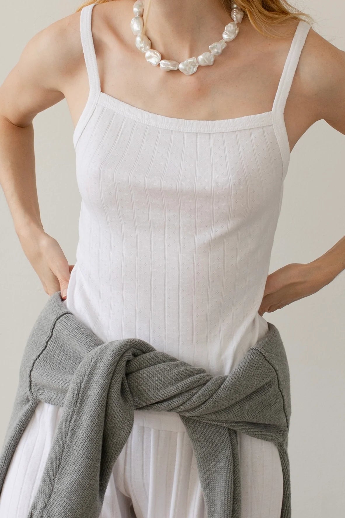 Pointelle Essential U-Neck Bra Tank main image 1