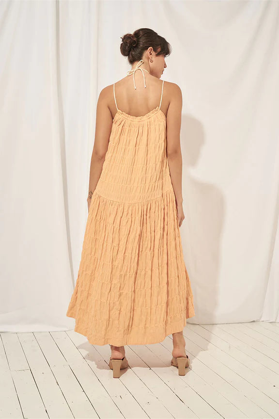 Zest Midi Dress in Papaya