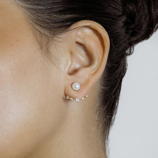 Pearl earring jackets online for diamond studs