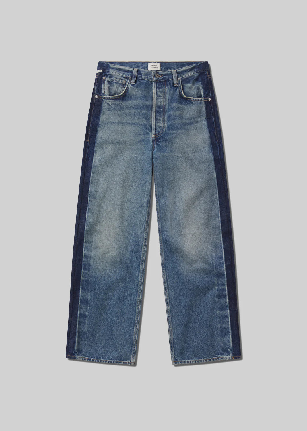 Ayla Baggy with Tuxedo Stripe in Drome | Favour