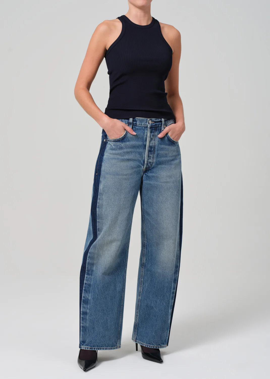 ファッション雑貨・小物その他 Ayla Baggy Jeans with Tuxedo Stripe Ayla Baggy with Tuxedo Stripe in Drome | Favour