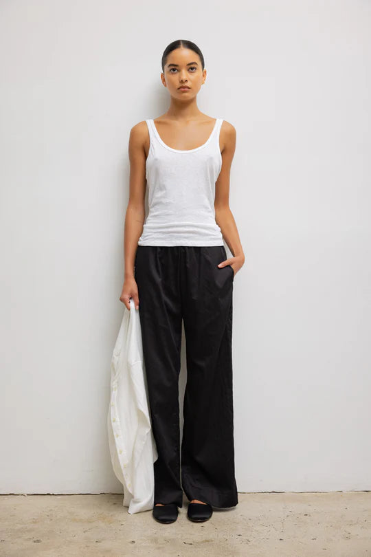 Kashiko Embroidered Pintuck WidePants正規品 PINTUCKED TAPERED TRACK PANTS - GREY | COS