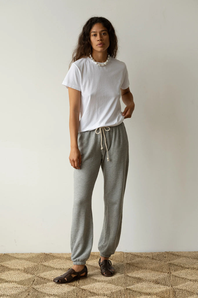 The Eco Terry Sweatpants in Heather Grey Favour