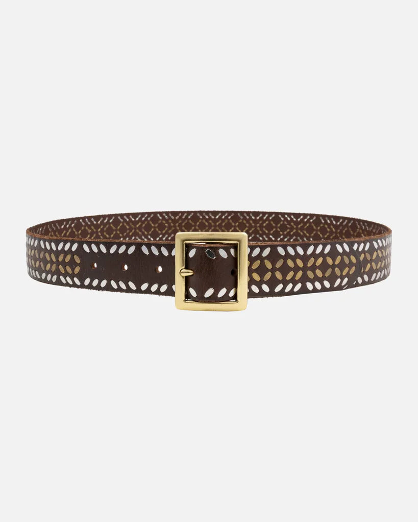 Naz Studded Belt in Brown