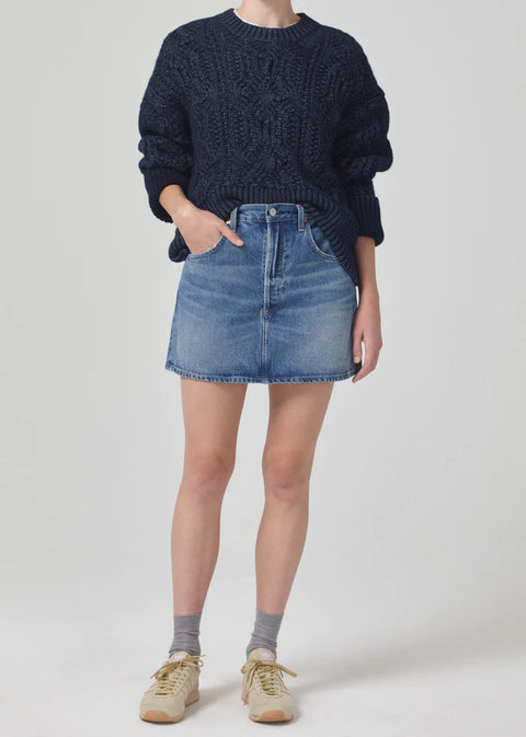 【PORTERNA】Hidden Ariel Short Skirt Ariel- Brown Leather Mini Skirt – Goldanadesigns