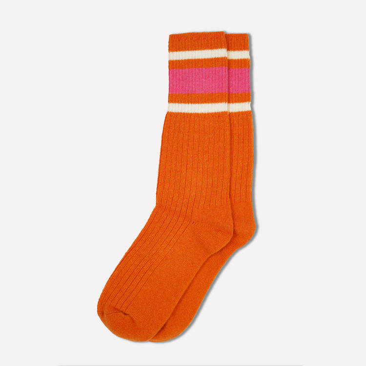 Cashmere Socks in Orange