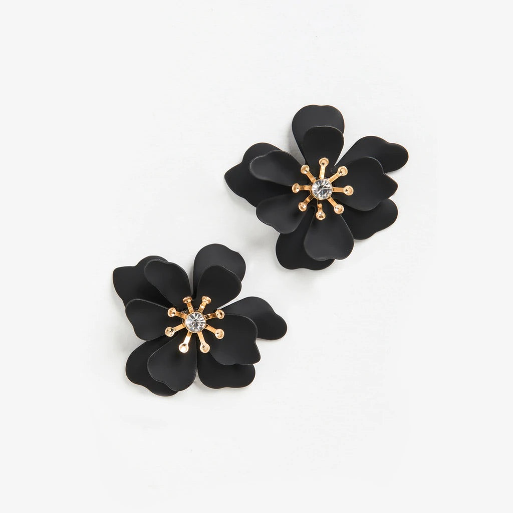 Bloom Earrings in Black