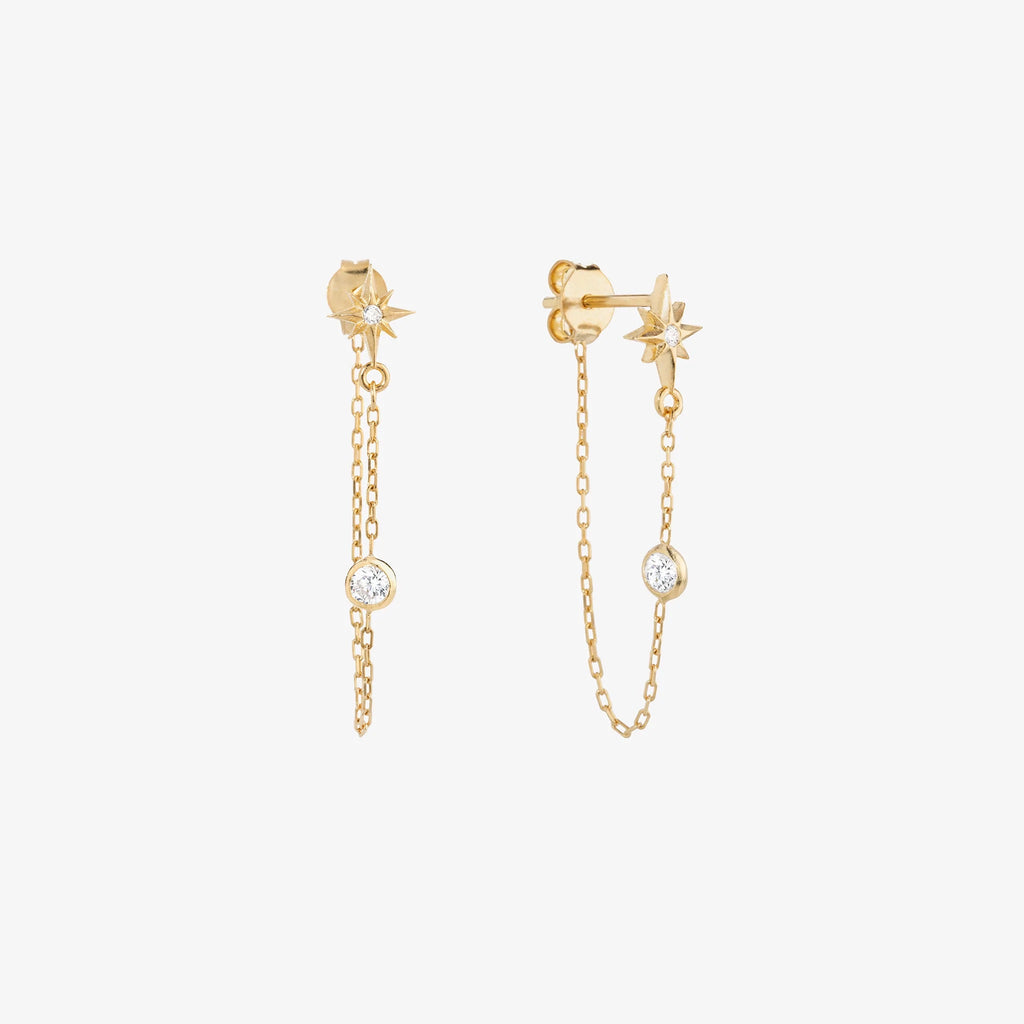 Celestina Chain Earring in Gold