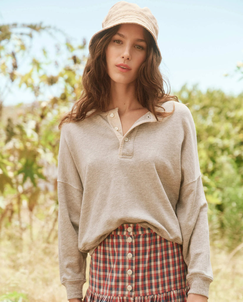 Women's 2025 henley sweatshirt