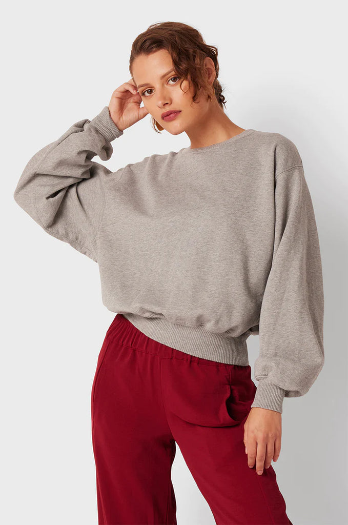 The Kristin Sweatshirt in Heather Grey